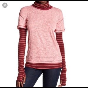 We The Free People Piper Twofer Washed Red Size L